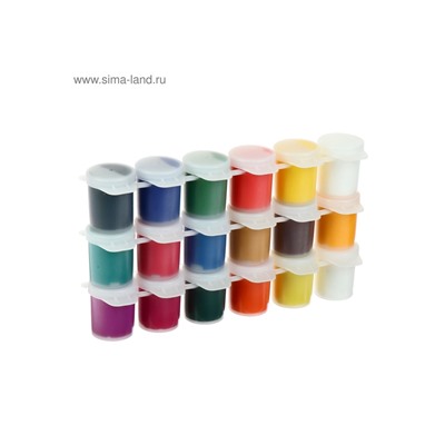 Гуашь 18 цветов × 15 мл ZOO, блок-тара