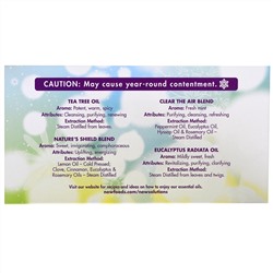 Now Foods, Набор эфирных масел для гармонизации сезонных изменений, 4 бутылки, 1/3 жидкой унции (10 мл) каждая.