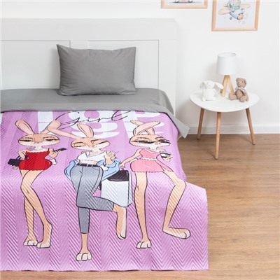 Покрывало 1.5-спальное «Этель» Top girl, 145×210 см, микрофибра