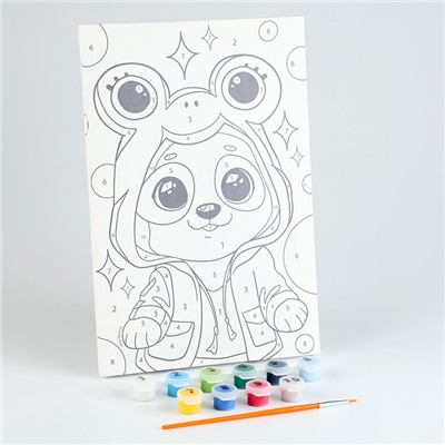 Картина по номерам для детей «Малыш-панда», 20×30 см