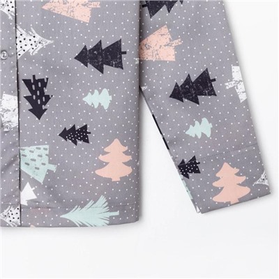 Пижама (рубашка, шорты) женская KAFTAN «Елки», размер 48-50