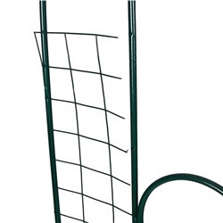 Шпалера, 200 × 50 × 1 см, металл, зелёная, «3 кольца»