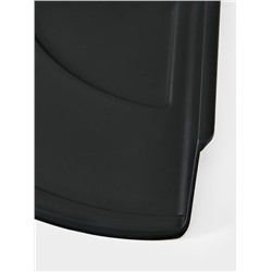 Щётка с совком Meli, бамбуковая ручка, 20×19 см, чёрная