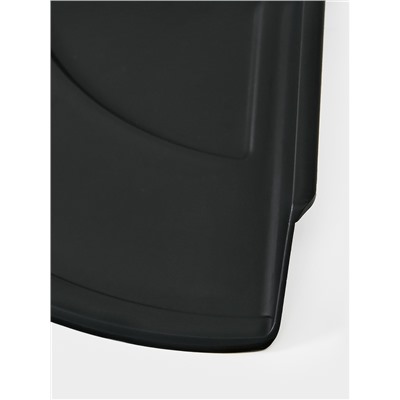 Щётка с совком Meli, бамбуковая ручка, 20×19 см, чёрная