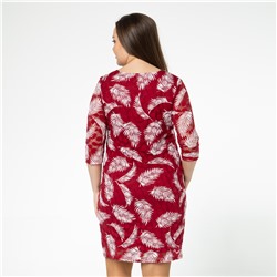 Платье, трикотаж, бордовый