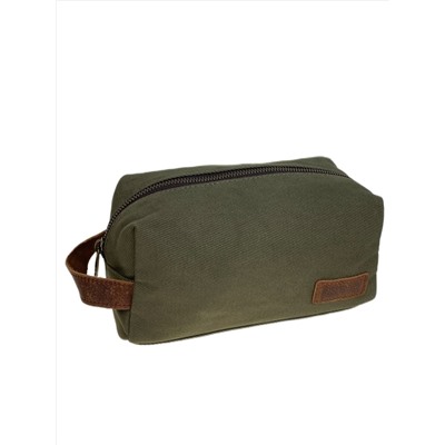 Мужская сумка-косметичка из текстиля, цвет зеленый