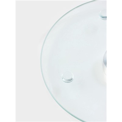 Подставка для торта Доляна «Марбл чёрный», d=32 см, вращающаяся, стекло, чёрная