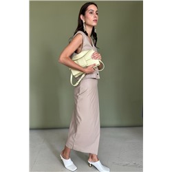 Юбка эко-кожа  ECO040/02/Кремовый