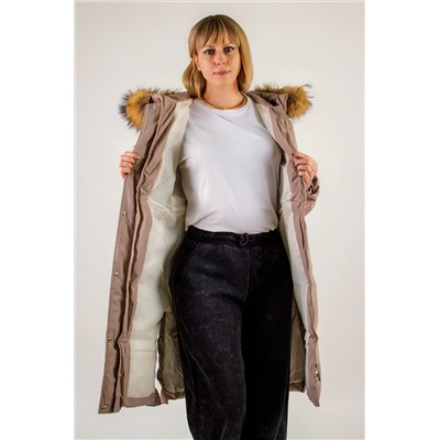 Парка с капюшоном натуральный мех арт. 623 НАТАЛИ, 1199649