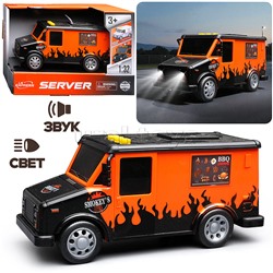 Машина "Сафари трейлер" 1:32 (свет, звук) в коробке