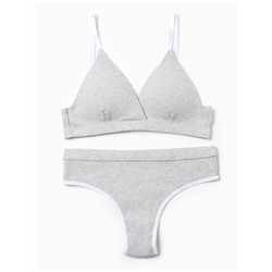 Комплект нижнего белья женский (топ, трусы) Collorista, серый, размер 46-48