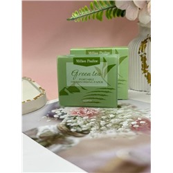 Матирующий салфетки против жирного блеска в футляре с зеркалом Зеленый чай, 100 шт.