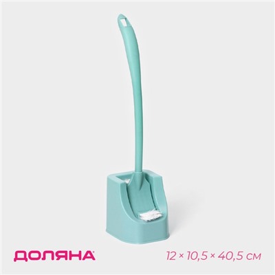 Ёршик для унитаза Доляна, 12×10.5×40.5 см, мятный