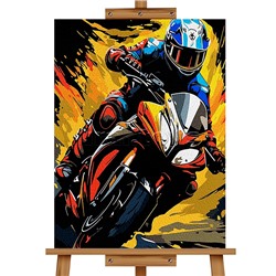 Набор для рисования "Картина по номерам 30х40 см. Мото"