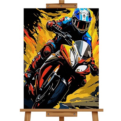 Набор для рисования "Картина по номерам 30х40 см. Мото"