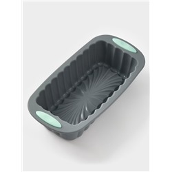 Форма для выпечки с ручками Доляна «Кекс», 27×13×6 см, силикон, серая