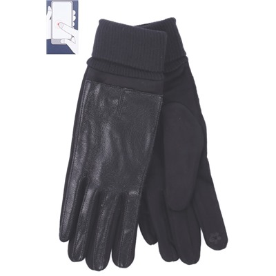 Перчатки жен. LuMeiJia 3 иск.кожа/сенсор