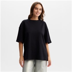 Футболка женская MIST Basic, чёрная, размер 48-50