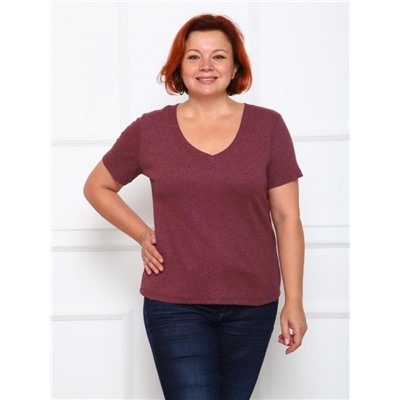 Футболка "Дубль" (Бордовый меланж)