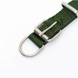 Ошейник «Комфорт» комбинированный (полиэстер, искусственная кожа), 55×2.5 см, ОШ 40-50 см, зелёный