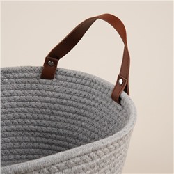 Корзина для хранения SL Home «Луиза», плетёная, ручной работы, 33×33×16 см, серая