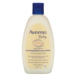 Aveeno, Baby Soothing Relief, крем-гель для ванной и душа , без запаха, 8 жидк. унций (236 мл)