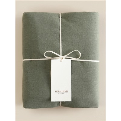 Простыня евро SL Home Linen collection, 235×240 см, зелёная