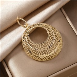 Кулон крупный круглый ювелирной бижутерии Итальянское золото (покрытие желтое 14к), арт.217.350