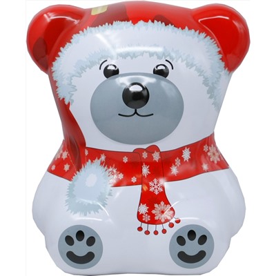 Черный дракон. Новый год. Медвежонок «Новогодний» (белый) 50 гр. жест.банка