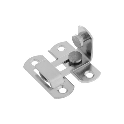 Шпингалет накладной ТУНДРА, угловой, 41×32 мм, цвет хром