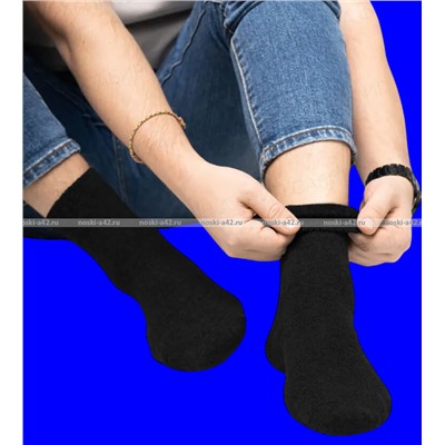 Термоноски мужские верблюжья шерсть внутри махра арт. А0501 ЧЕРНЫЕ