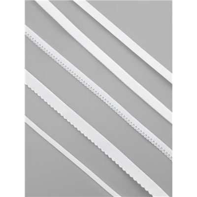 Набор резинок для пошива нижнего белья TEIRA, 5 видов, белый