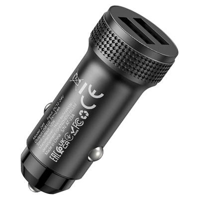 Адаптер Автомобильный Hoco Z49 Level 5V/2A (black)