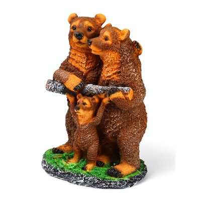 Садовая фигура из полистоуна «Мишки-семейка», 45×25×32 см