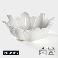 Салатник Magistro «Цветочек Бланш», d=30,6 см, фарфор, белый