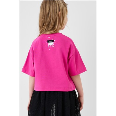 Фуфайка трикотажная для девочек (футболка) PLAYTODAY, 1240318