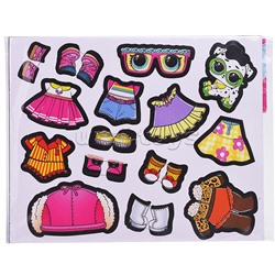 Веселые подружки. Развивающая игра на магнитах. 270х240х10мм.