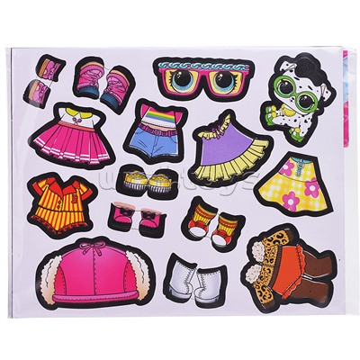 Веселые подружки. Развивающая игра на магнитах. 270х240х10мм.