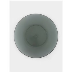 Тарелка стеклянная плоская Basilico. Lava Grey, d=20 см, цвет серый