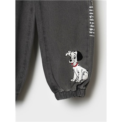 Брюки текстильные джинсовые укороченные для девочек