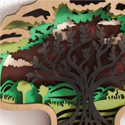 Панно настенное дерево «Древо жизни», декор, 13.8×17.4 см