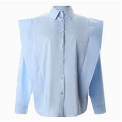 Рубашка женская MINAKU: Casual Collection, размер 44, голубая