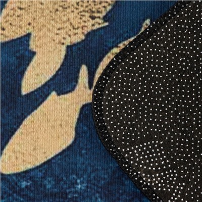 Коврики для ванной и туалета Доляна «Рыбки», 3 шт., 50×80 см, 50×40 см, 40×43 см