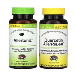 Herbs Etc., Allergy ReLeaf System, 2 Bottles, 60 Softgels/Tablets