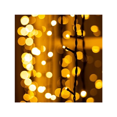 Гирлянда «Занавес» 2×6 м, IP44, УМС, тёмная нить, 1440 LED, свечение тёплое белое, 220 В