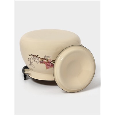 Чайник эмалированный «Магнолия», 3 л, металлическая ручка, слоновой кости