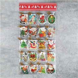 Открытка новогодняя набор 160 штук Новый год / DE-128 /уп 25/