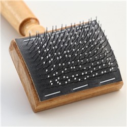 Щётка - пуходёрка деревянная с каплями, основание 60×50 мм