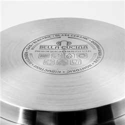 2171-1 Кастрюля со стеклянной крышкой из нержавеющей стали 9л (х4)