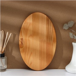 Доска разделочная деревянная Adelica «Овальная», 28×18×1.8 см, пропитана минеральным маслом, берёза